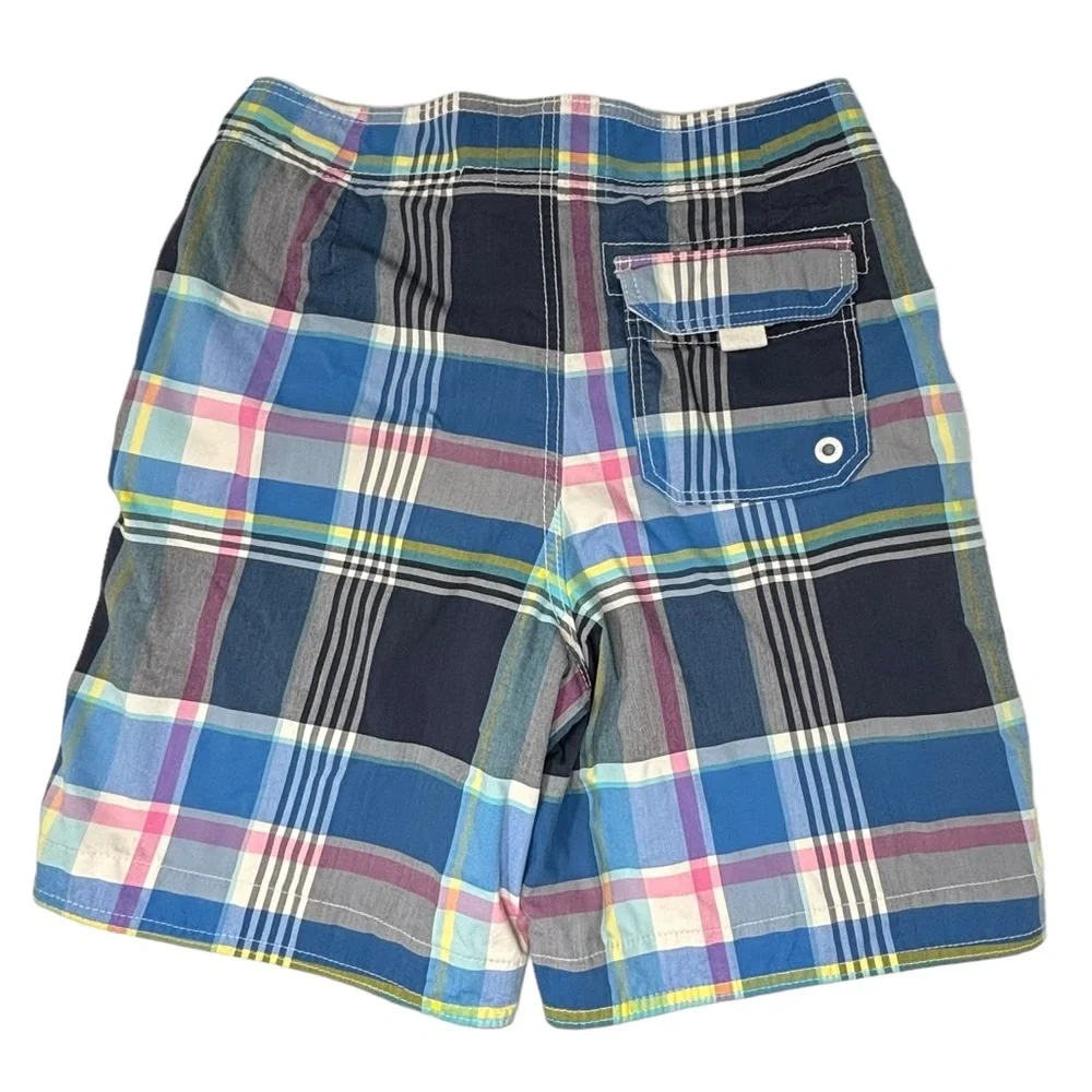 Abercrombie & Fitch Men’s Lined Plaid Swim Trunks Size XS